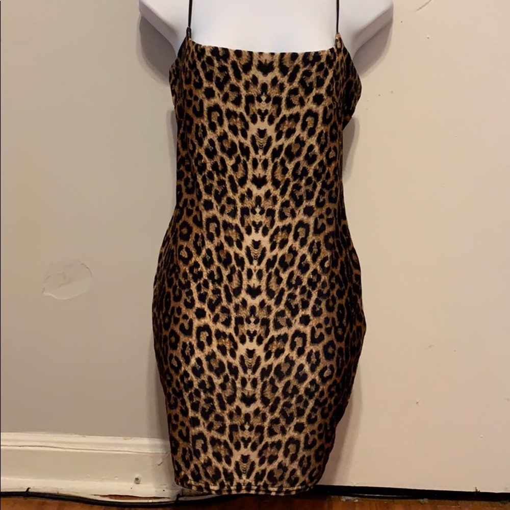 Mini leopard dress